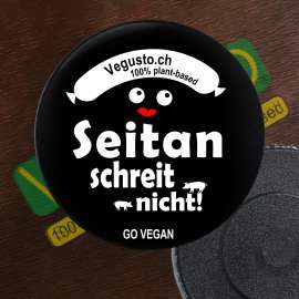 Kühlschrank-Magnet: Seitan schreit nicht!