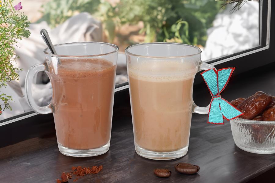 Veganer Karamell Kaffee mit Datteln